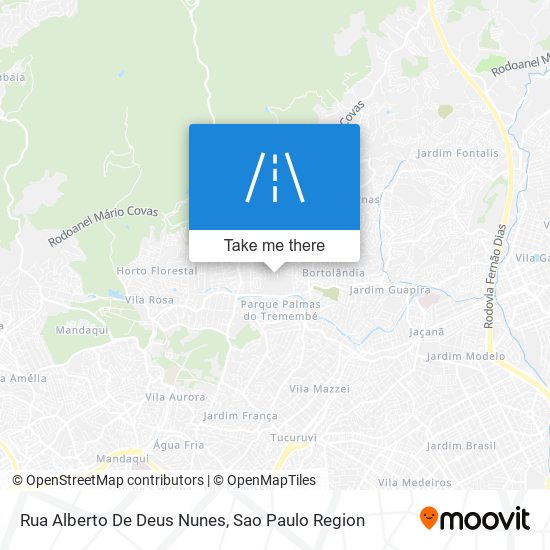 Mapa Rua Alberto De Deus Nunes