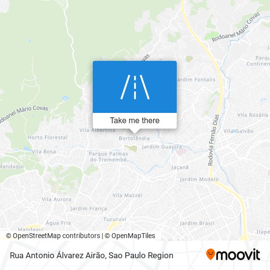Mapa Rua Antonio Álvarez Airão