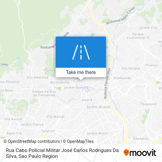 Rua Cabo Policial Militar José Carlos Rodrigues Da Silva map