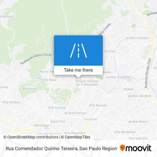 Mapa Rua Comendador Quirino Teixeira