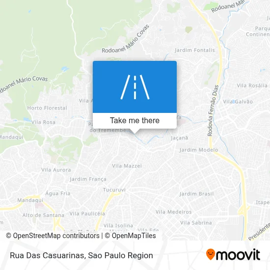 Rua Das Casuarinas map