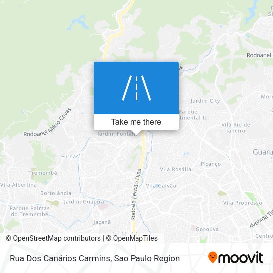 Rua Dos Canários Carmins map