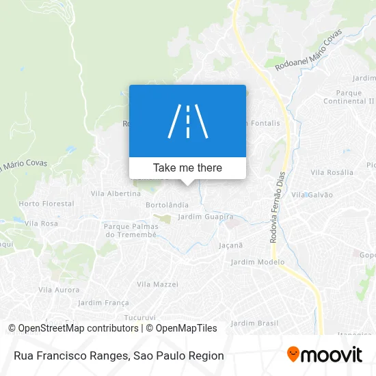 Rua Francisco Ranges map