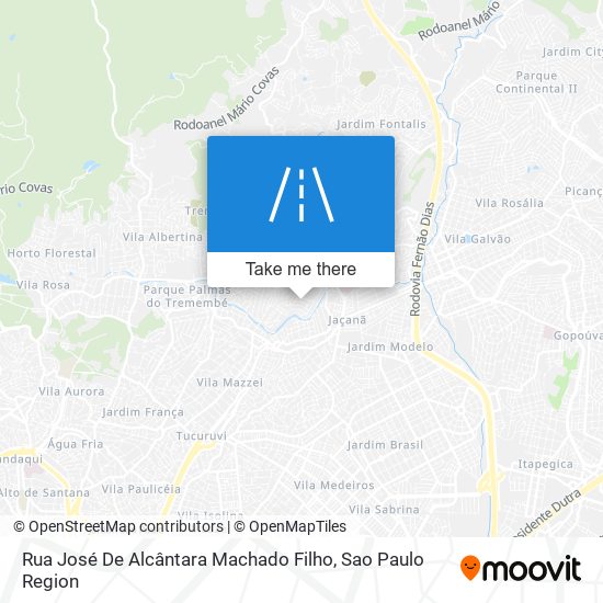 Rua José De Alcântara Machado Filho map