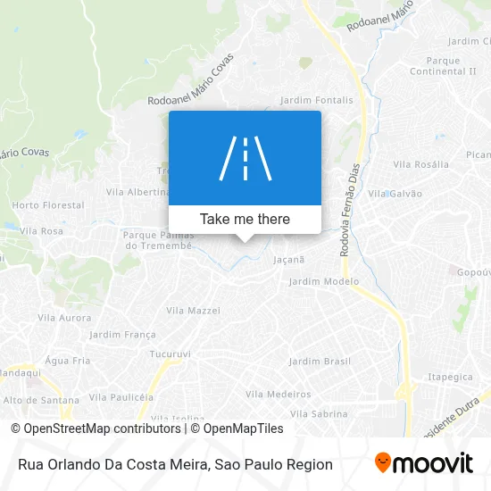 Rua Orlando Da Costa Meira map