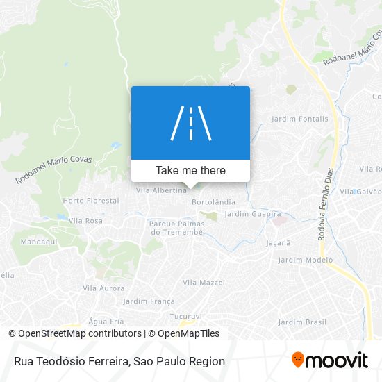 Mapa Rua Teodósio Ferreira