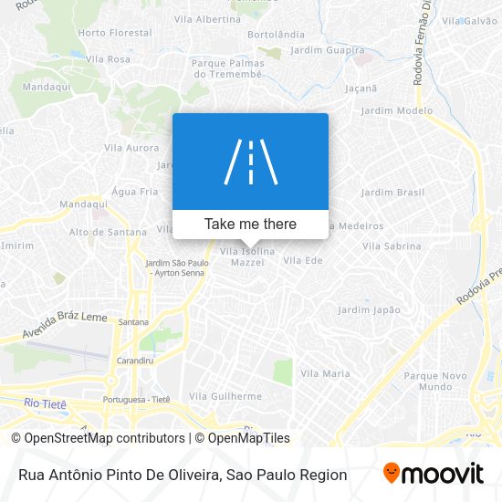 Rua Antônio Pinto De Oliveira map