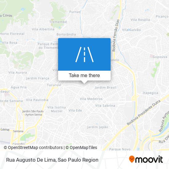 Mapa Rua Augusto De Lima