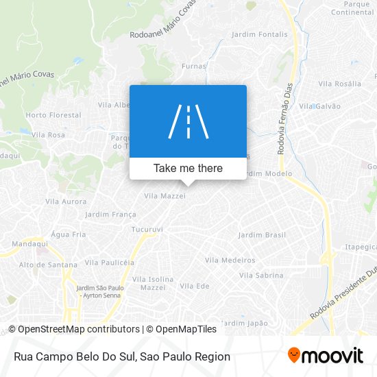 Mapa Rua Campo Belo Do Sul