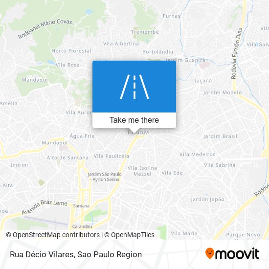 Mapa Rua Décio Vilares