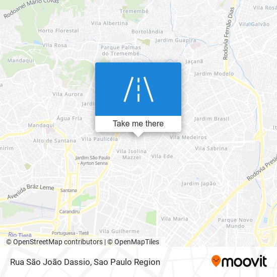 Mapa Rua São João Dassio