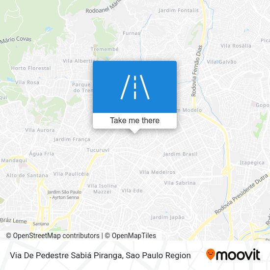 Via De Pedestre Sabiá Piranga map