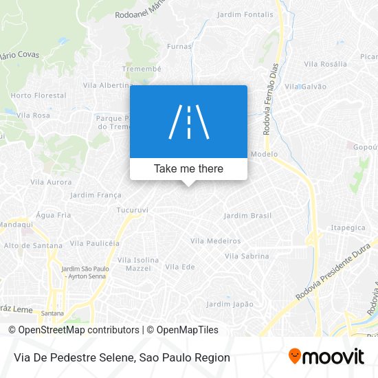 Via De Pedestre Selene map