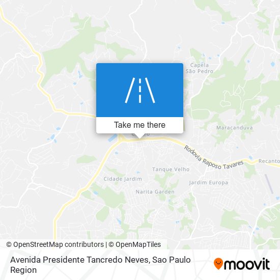 Mapa Avenida Presidente Tancredo Neves