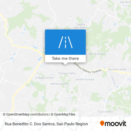 Mapa Rua Benedito C. Dos Santos