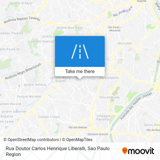 Rua Doutor Carlos Henrique Liberalli map