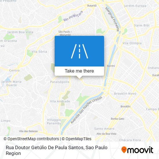 Mapa Rua Doutor Getúlio De Paula Santos