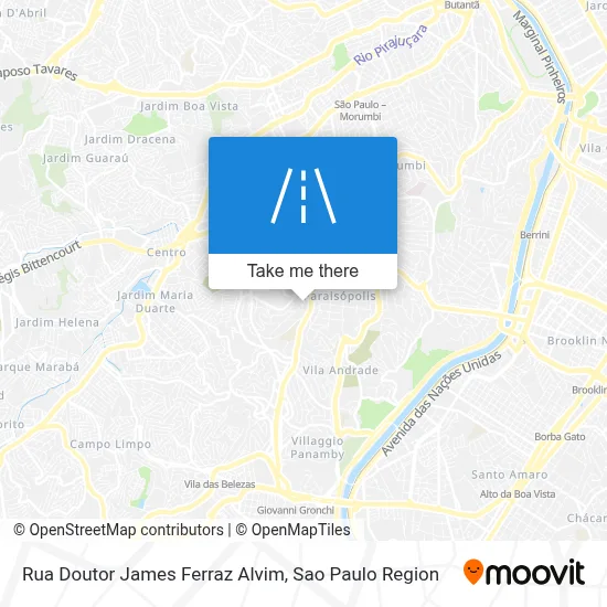 Rua Doutor James Ferraz Alvim map