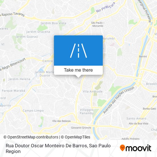 Mapa Rua Doutor Oscar Monteiro De Barros