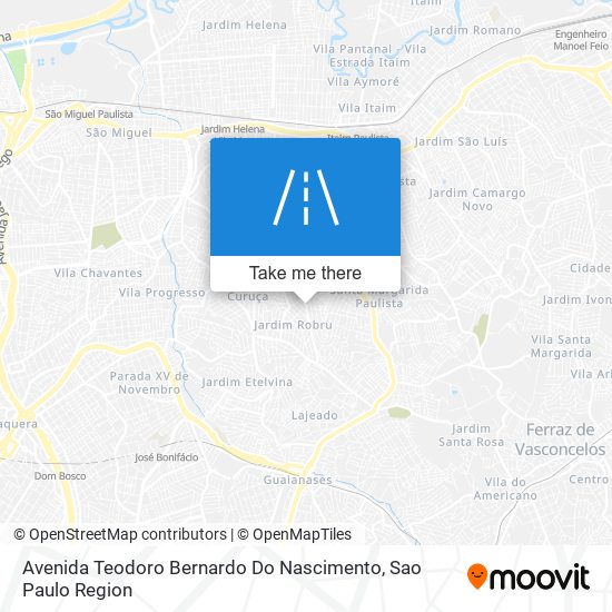 Mapa Avenida Teodoro Bernardo Do Nascimento