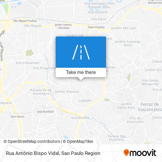 Rua Antônio Bispo Vidal map