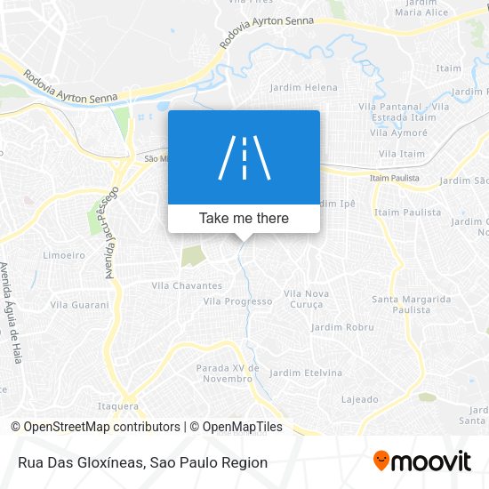 Rua Das Gloxíneas map