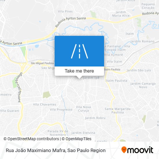 Mapa Rua João Maximiano Mafra
