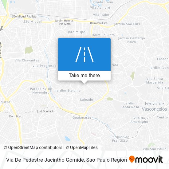 Via De Pedestre Jacintho Gomide map