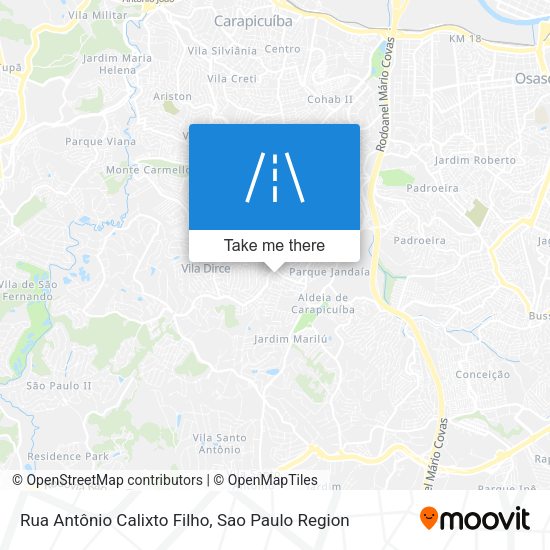 Rua Antônio Calixto Filho map