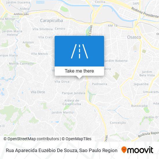 Mapa Rua Aparecida Euzébio De Souza