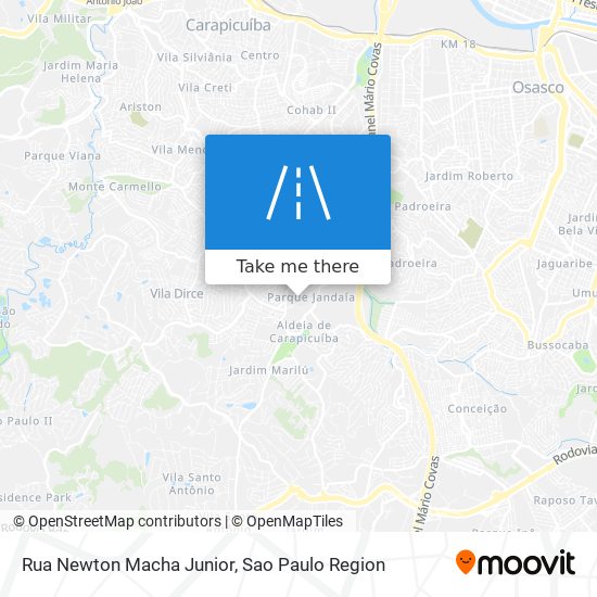 Rua Newton Macha Junior map