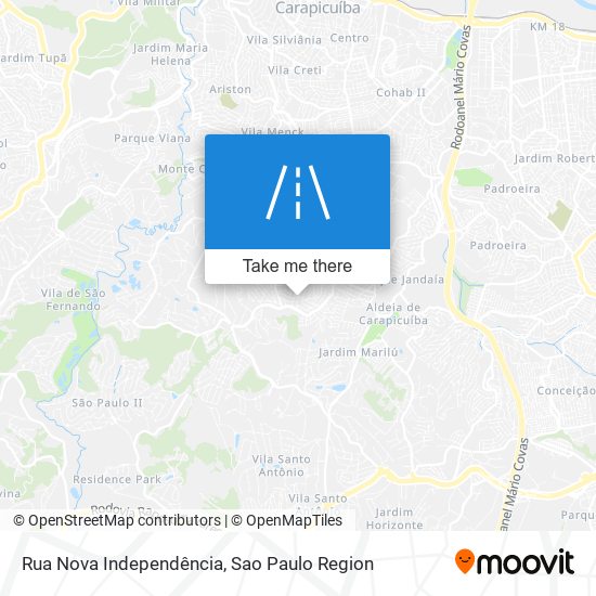 Mapa Rua Nova Independência