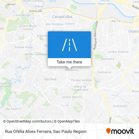 Mapa Rua Ofélia Alves Ferreira