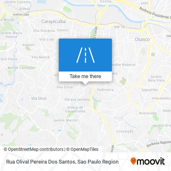 Mapa Rua Olival Pereira Dos Santos