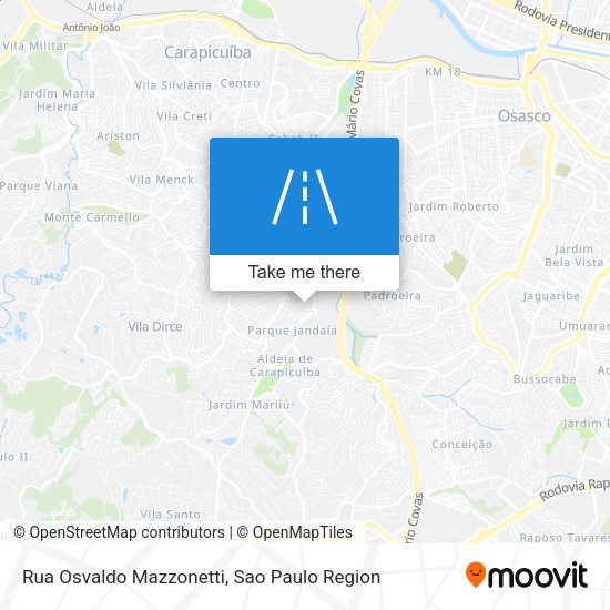 Rua Osvaldo Mazzonetti map