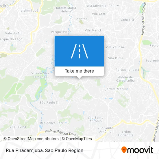 Rua Piracamjuba map