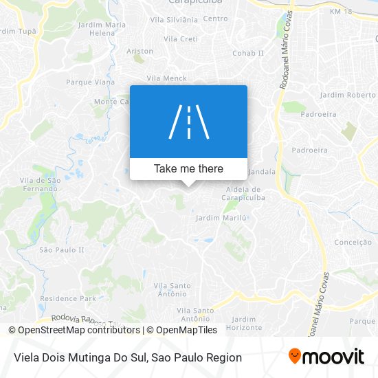 Viela Dois Mutinga Do Sul map