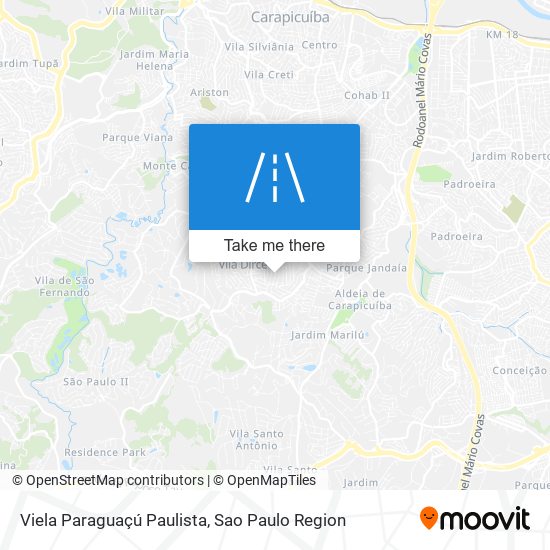 Viela Paraguaçú Paulista map