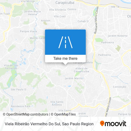 Viela Ribeirão Vermelho Do Sul map