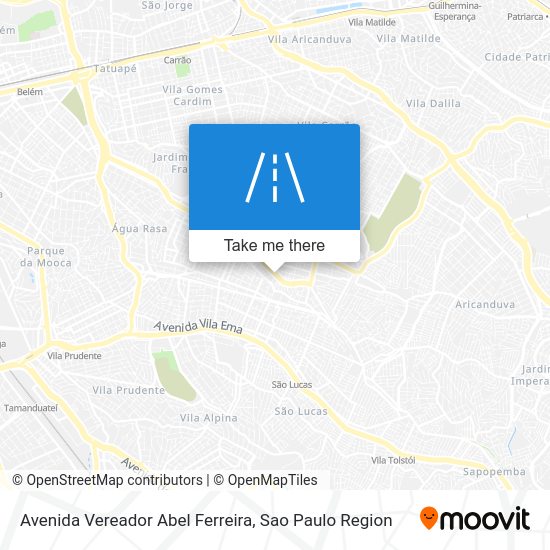 Mapa Avenida Vereador Abel Ferreira