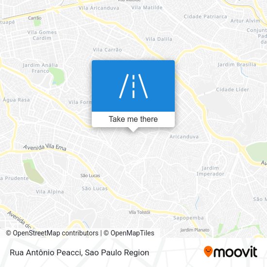 Rua Antônio Peacci map