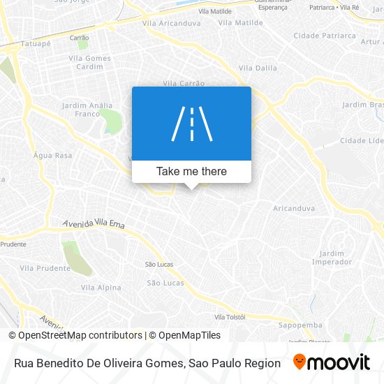 Rua Benedito De Oliveira Gomes map