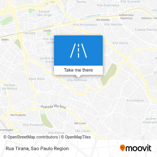 Rua Tirana map