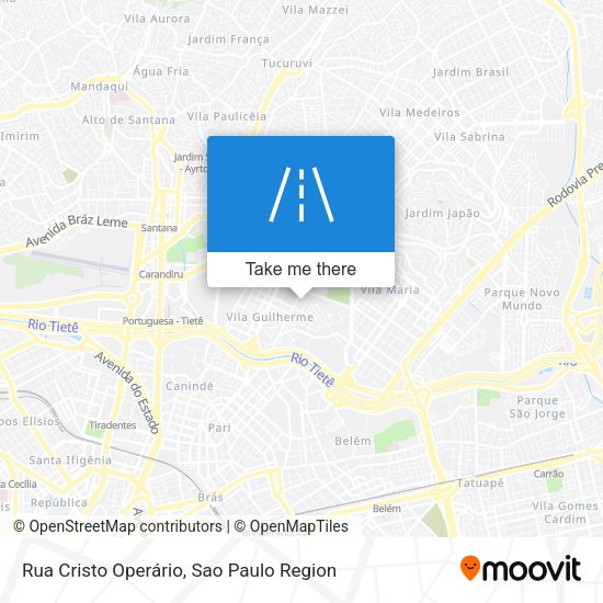 Rua Cristo Operário map