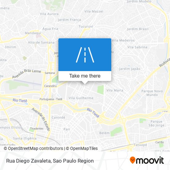 Mapa Rua Diego Zavaleta