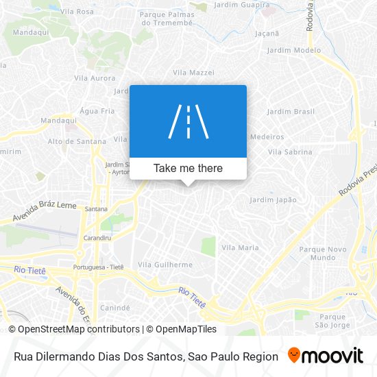 Mapa Rua Dilermando Dias Dos Santos