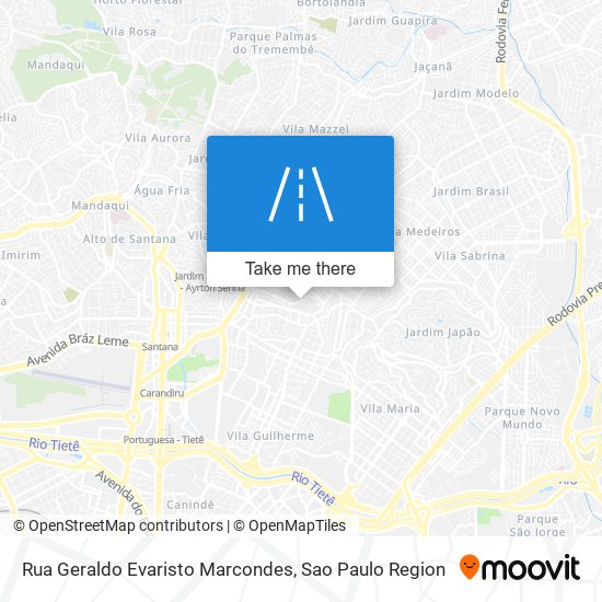 Rua Geraldo Evaristo Marcondes map