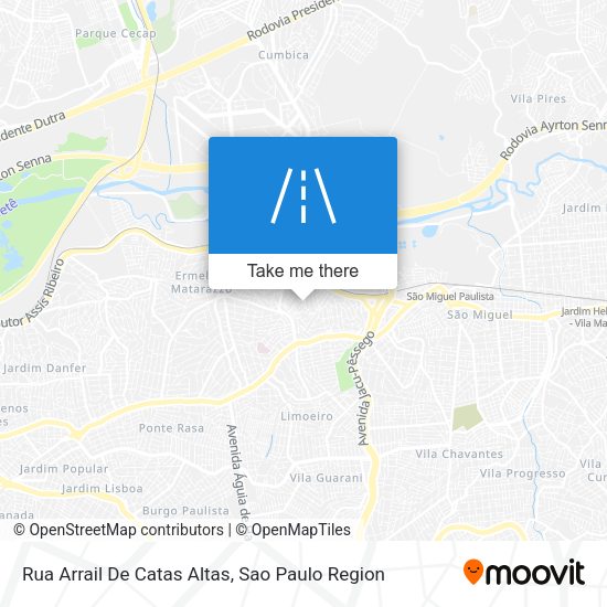 Rua Arrail De Catas Altas map