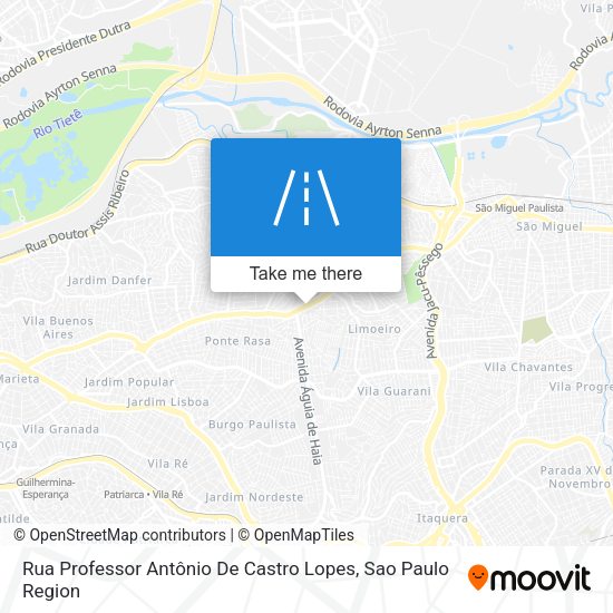 Rua Professor Antônio De Castro Lopes map