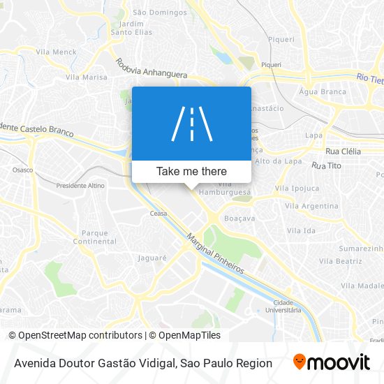 Avenida Doutor Gastão Vidigal map